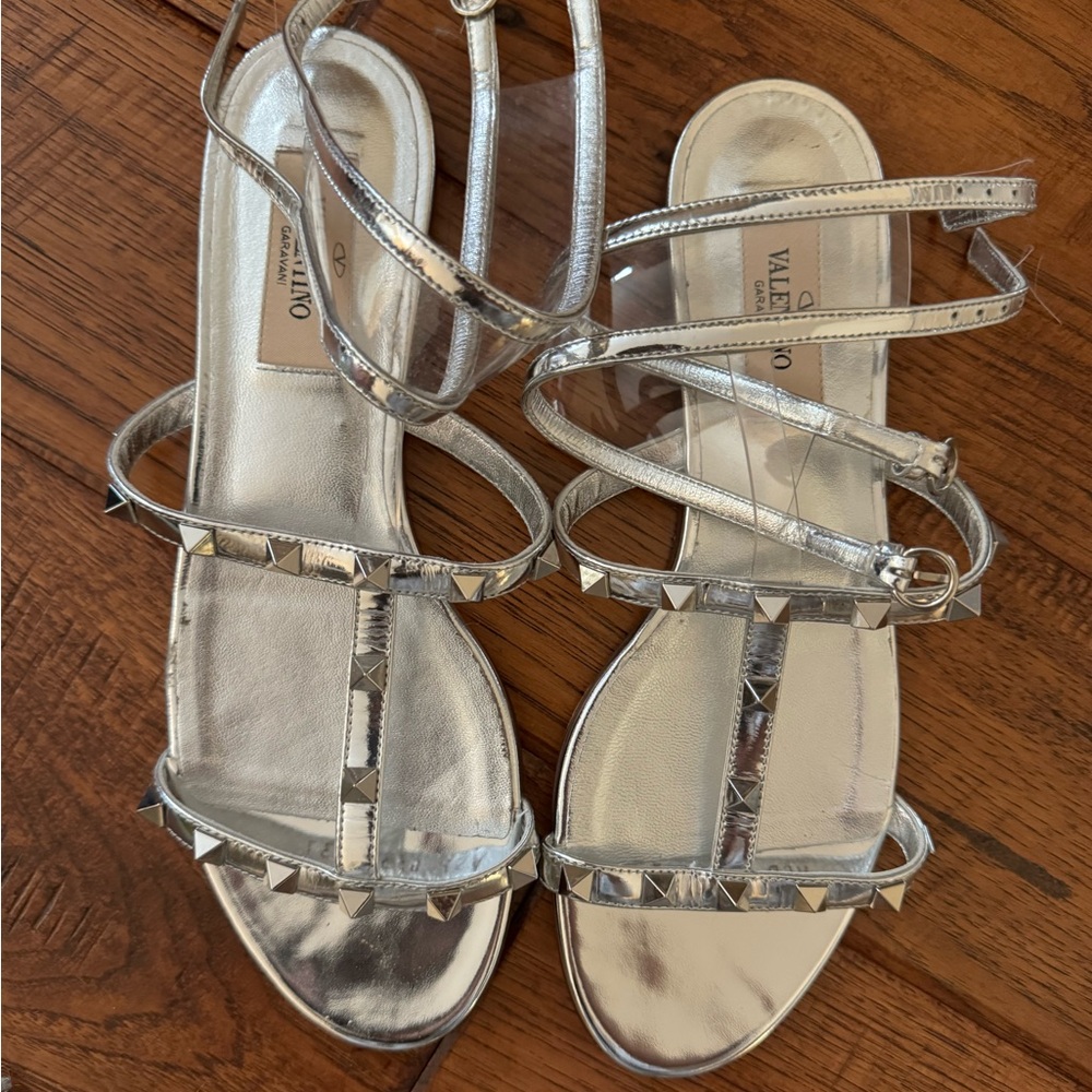 Valentino metallic gladiator sandals